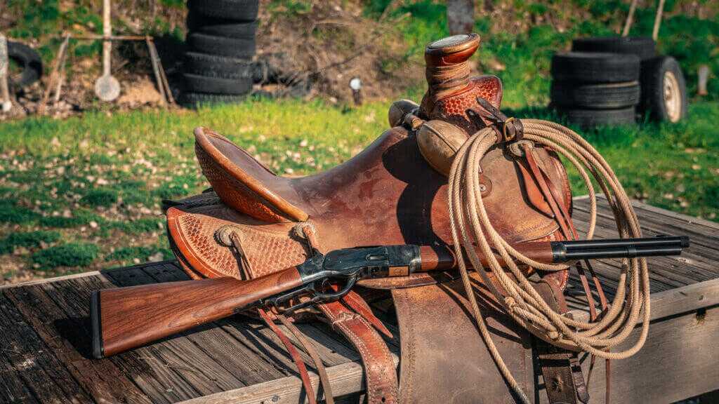 Taylor's & Company 1873 TC73 laying on a saddle.