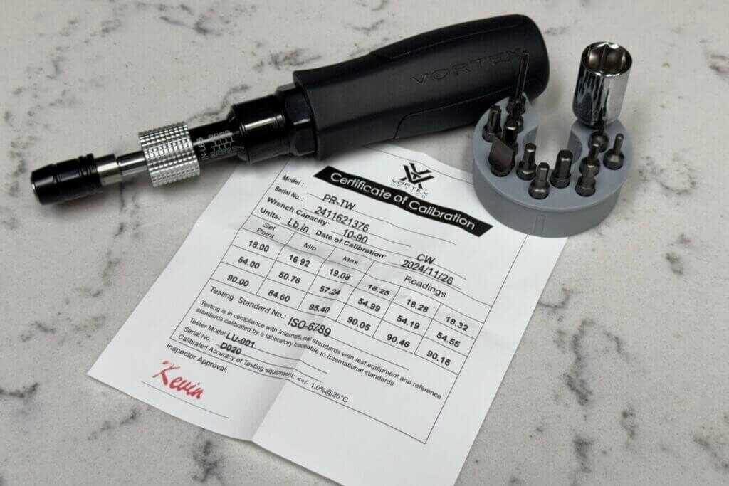 Vortex Pro Torque Wrench with certification of calibration