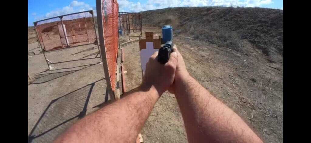 Shooter's view of the 1911-X in Match Action