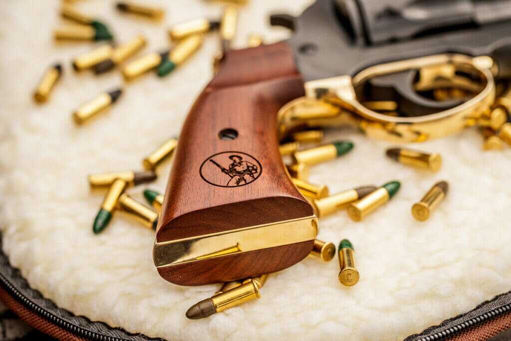 bookmatched walnut grip