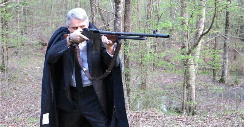 old man with a gun. Walter Walsh