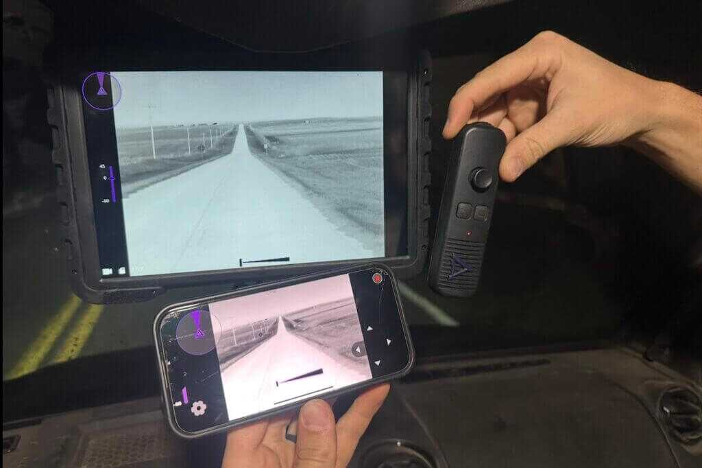 Dark 30 Defiance PTZ handheld controller with joystick two buttons and top dial