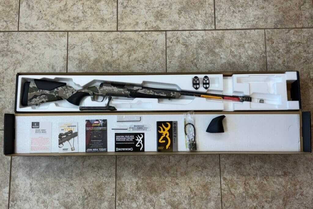 rifle in box