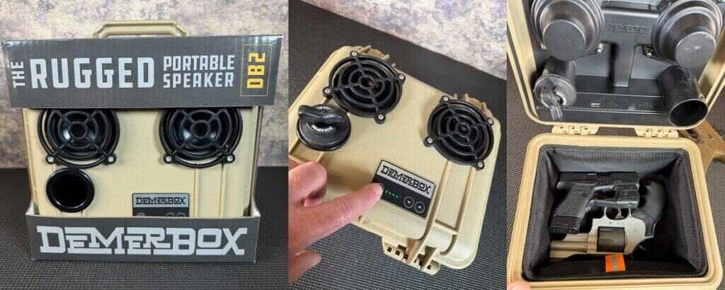 DremerBox rugged Bluetooth speaker made from Pelican style case with USB charging and lockable storage