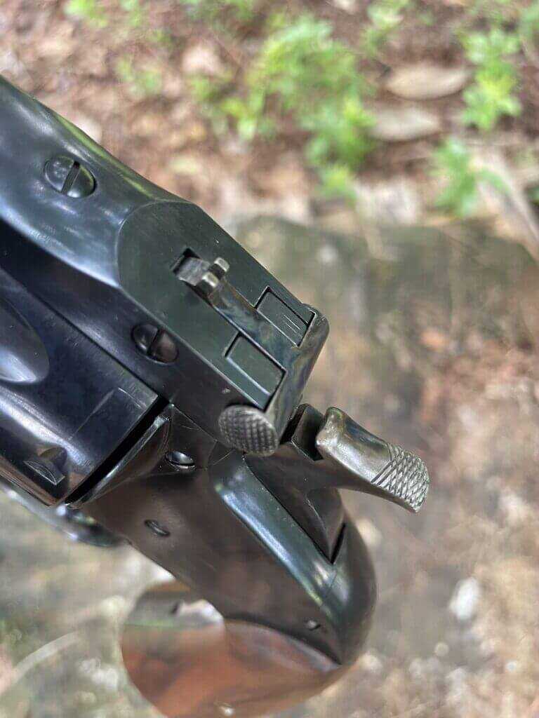 Cimarron American fixed rear sight in stub latch, twin posts like original