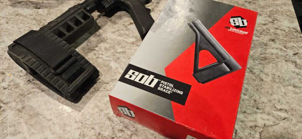 Pistol brace options from multiple brands on PCC and AR platforms