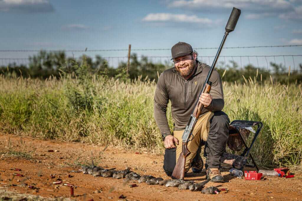 Browning A5 with Banish 12 and a limit of doves on the tailgate