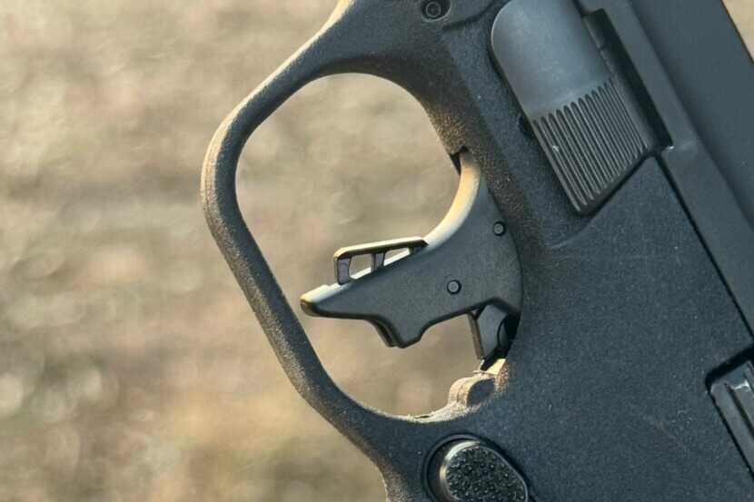 M&P22X trigger with front blade safety breaking at 3.5 pounds on scale