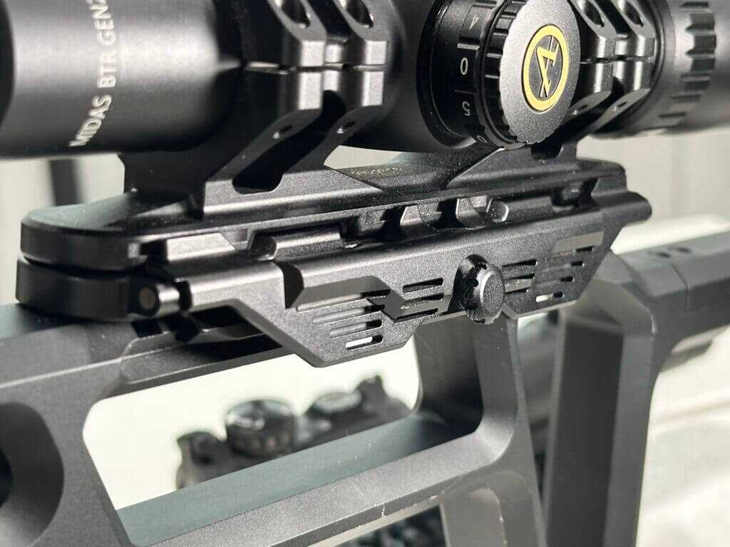 Closeup of the Magnetic Scope Mount.