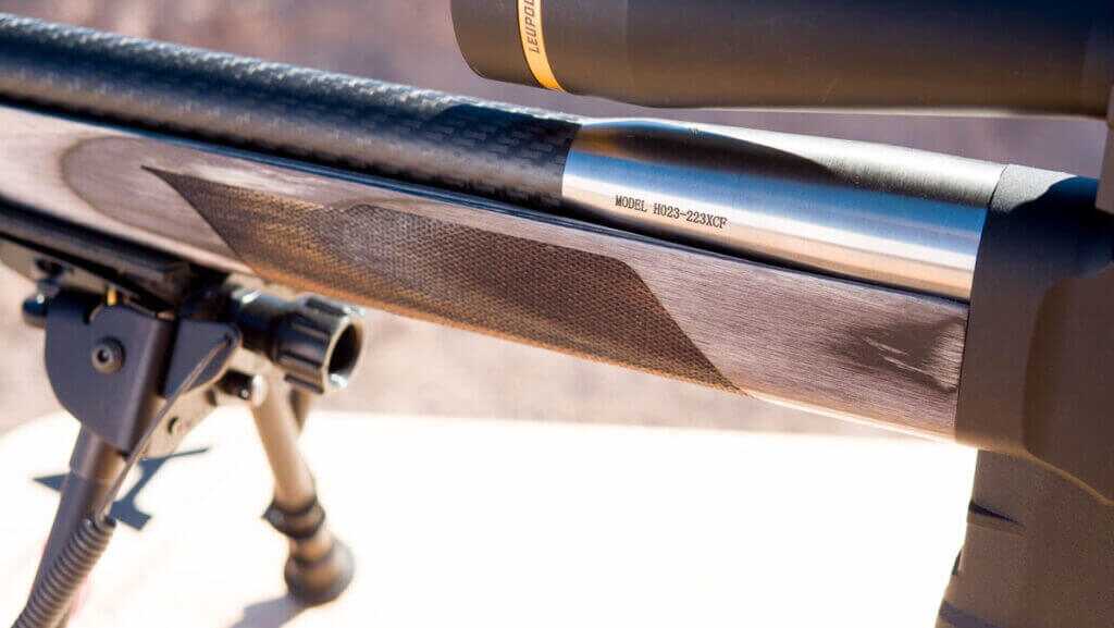 Close up of the left side of the barrel.