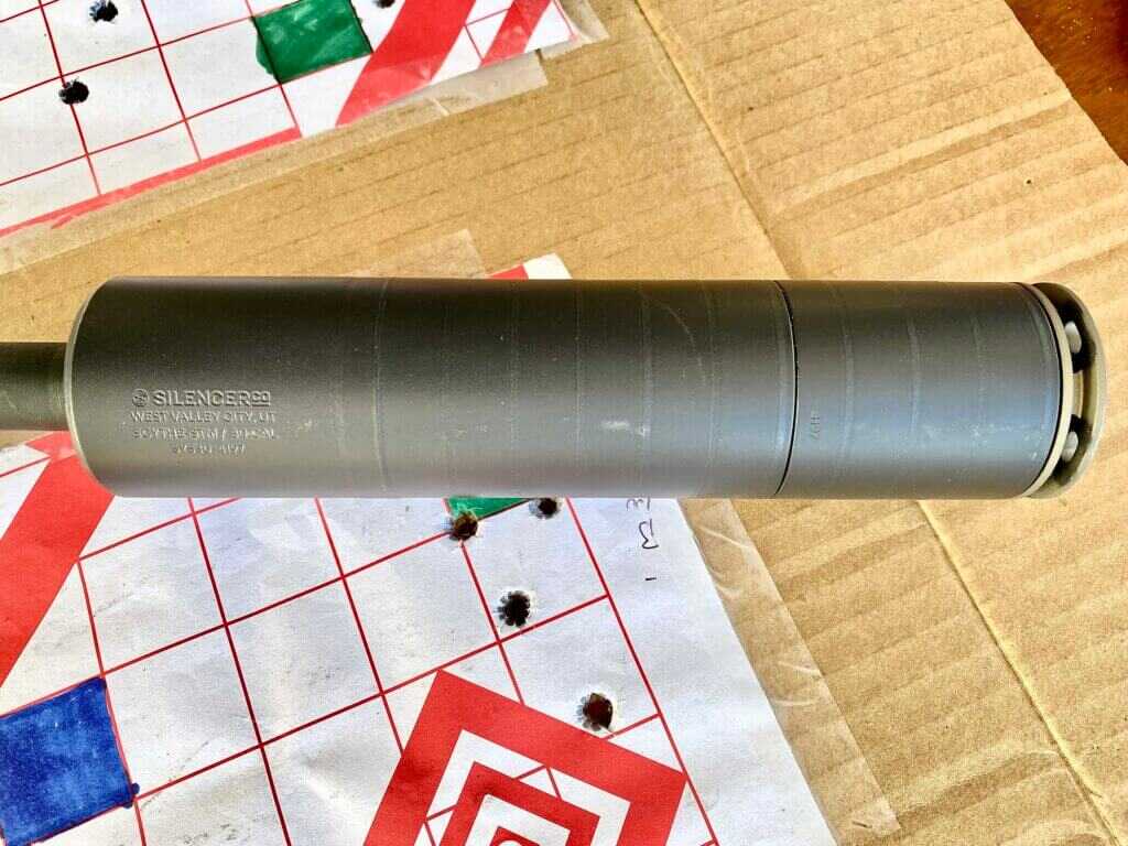 SilencerCo Scythe STM suppressor mounted on Ruger SFAR thermal hunting rig for Texas hog hunt