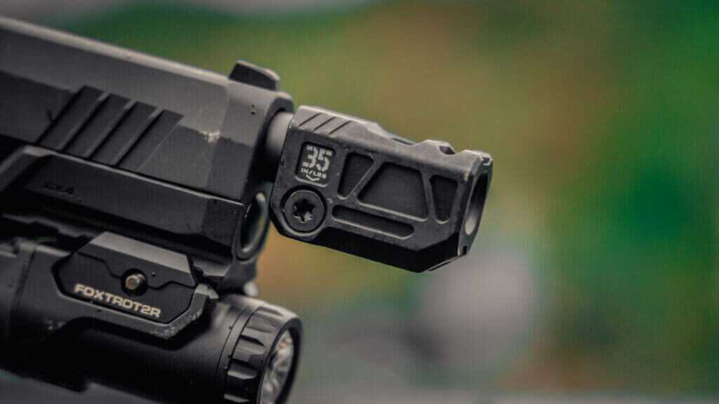 Strike Industries Micro Comp mounted on Taurus GX4 Strike Bravo muzzle for flatter shooting