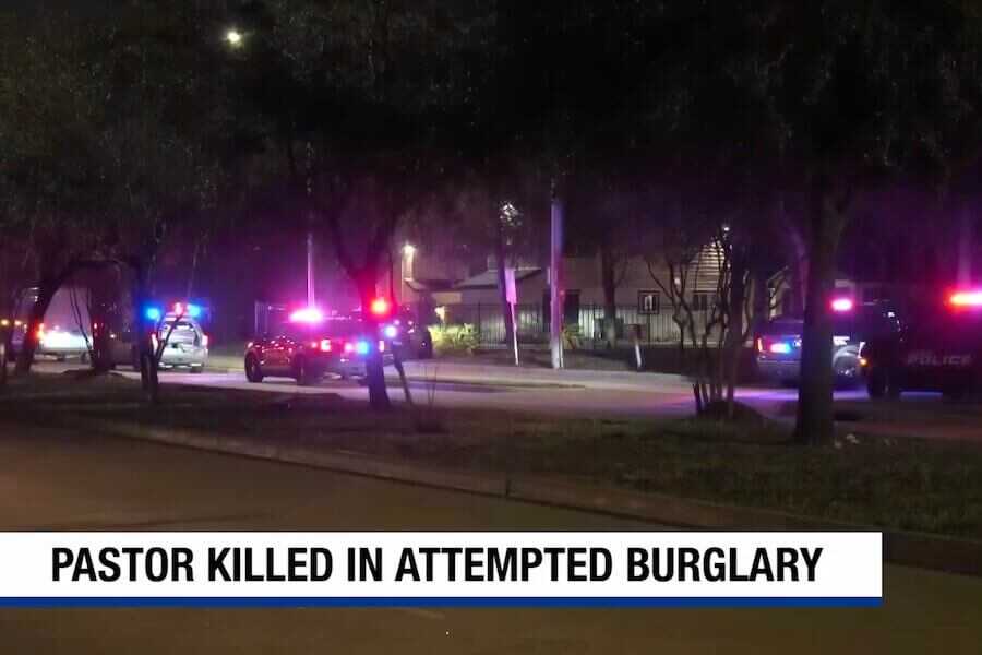 A look at the scene of the crime where a pastor was killed during a home burglary.