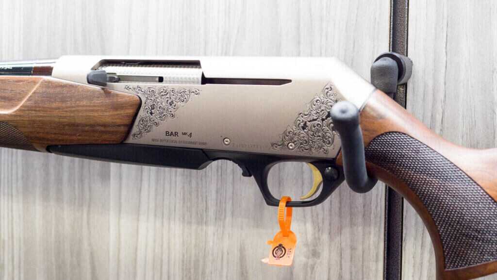 close up view of a left-handed receiver.