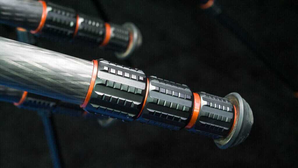 close up of the leg locks.