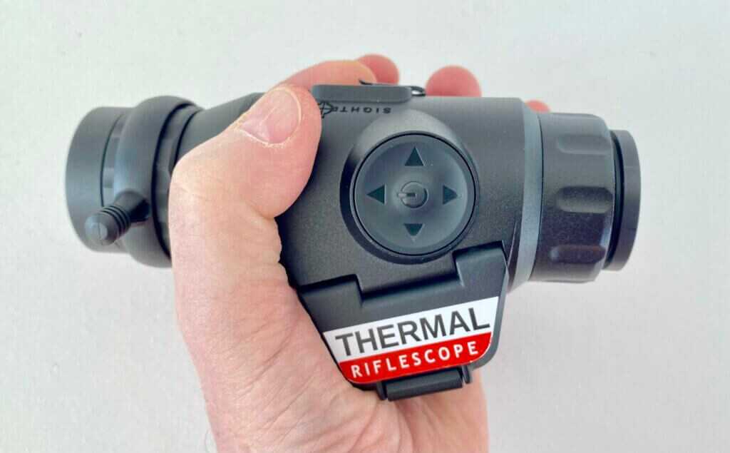 Compact Sightmark Shade 3.5-28 thermal scope profile showing small footprint and handy size