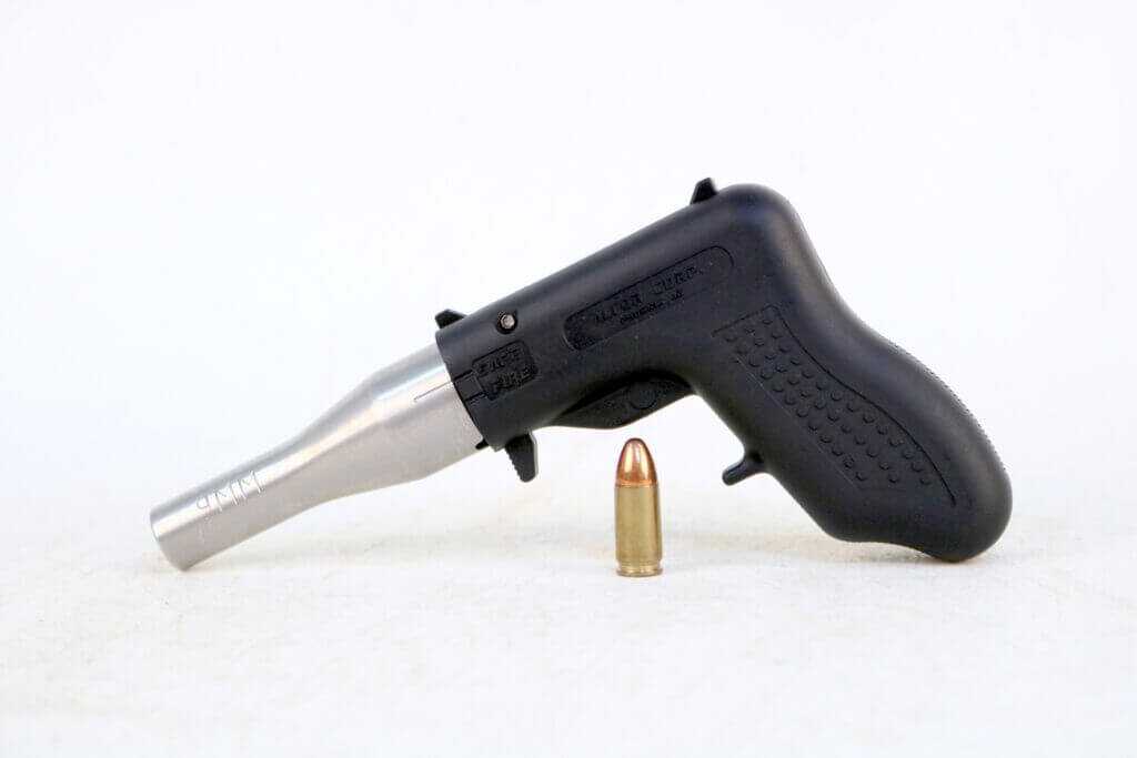 Altor single-shot 9mm pistol shown as the modern evolution of covert disposable resistance weapons