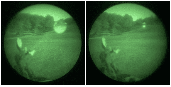 Holosun IRIS-3 illuminator beam comparison from wide flood to tight focused beam