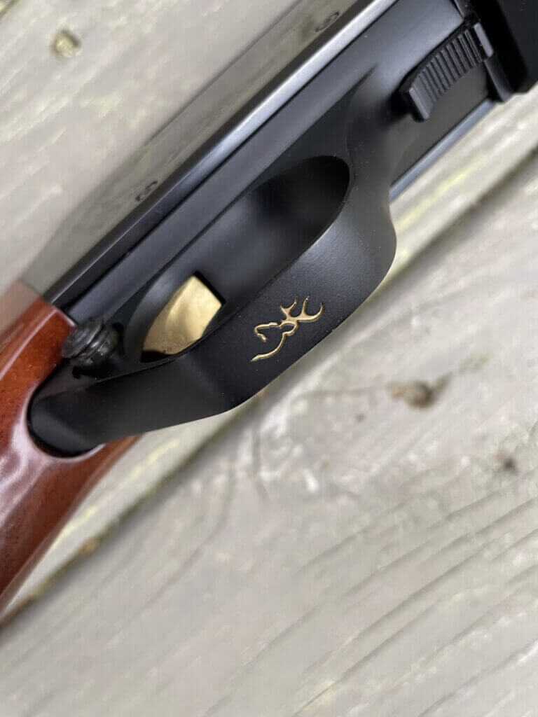 Browning BAR Mk II Safari trigger guard with engraved gold filled Browning logo
