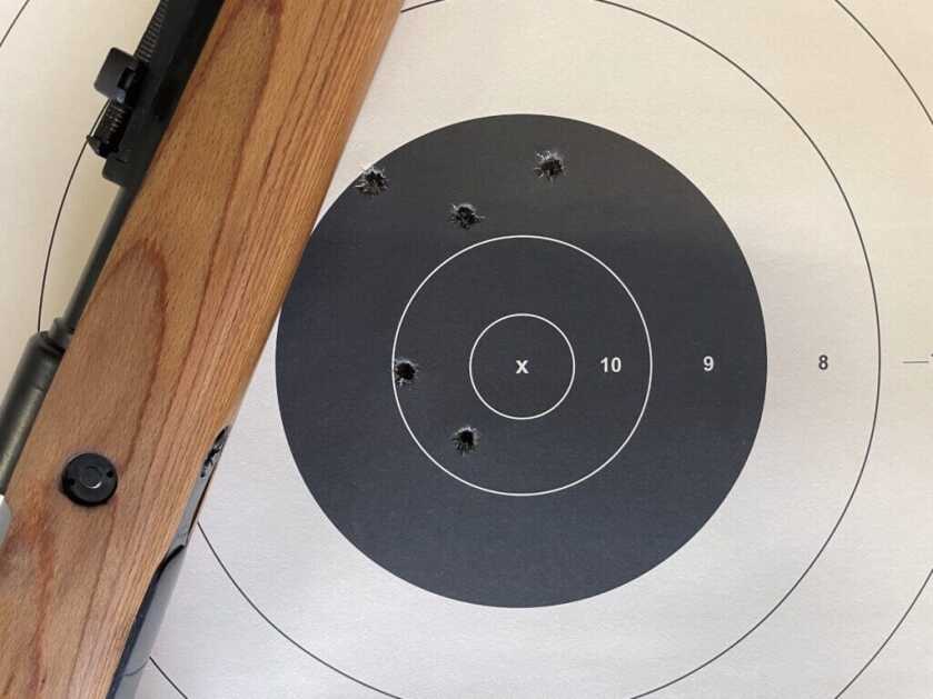Mauser 98k five-shot target at 50 yards from rest