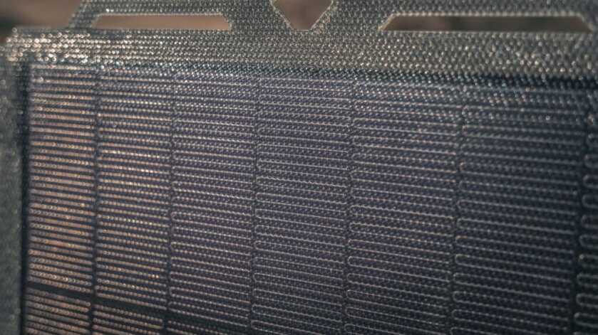 Dark Energy Spectre 56W folding solar panel deployed in the field for off-grid hunting camp power