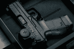 The all-new HK VP9CC in a safe.