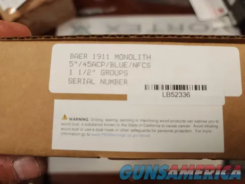 Les Baer Monolith .45 1.5" groups