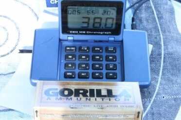 An extreme spread of under 50fps for ammo this fast is considered very good for 5 shots. 