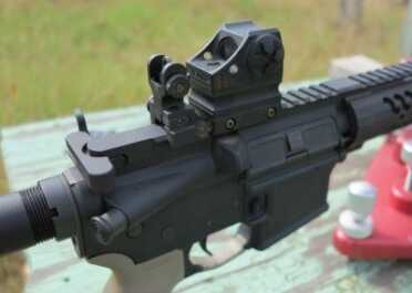 Shield CQS—A Good Red Dot Sight for SBRs Two metric hex screws attach the CQS to the Picatinny rail.