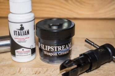 For initial lubrication I used Italian Gun Grease Protectant and Lubricant all over and Slipstream grease on the hinge.