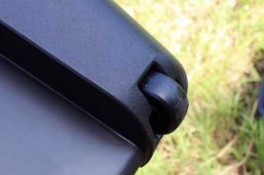 The wheels are great on smooth surfaces, but could be a bit larger for more rugged terrain.