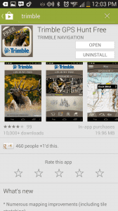 They instructed me to download GPS Hunt, which is free. 