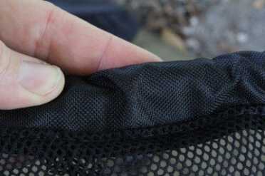 The rods are locked into the material so you don't have to worry about them coming out. You just feel for putting them together. 