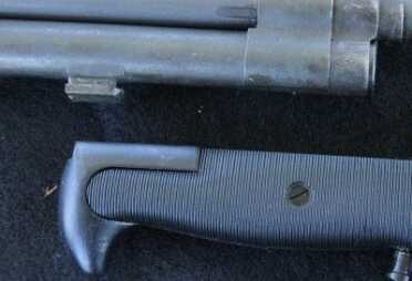 The bayonet scored the finish on the bayonet lug, so you may not want to try this at home. This is one of my undocumented Garands. 