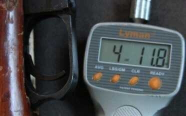 The Timney came in at just under 5 lbs. from the factory. It can be reduced to 1.5. 