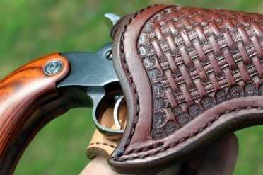 The graceful lines of the holster mirror those of the Bearcat's grip.