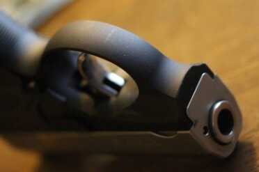 The trigger guard is wide and the trigger itself is wide. The pull is clean and consistent. 