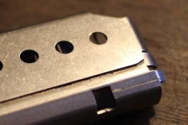 The magazine is easy to load, and built of welded steel.