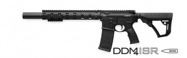 This Daniel Defense ISR has a short barrel, integrated silencer and a pistol length gas system.