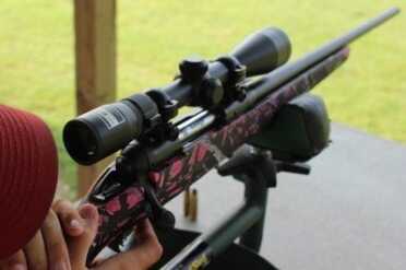 11 Year Old Girl Masters Savage .308 (Gun Review) The package gun comes topped with a Nikon 3-9 x 40 Scope.