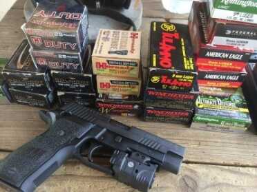 I tested a wide variety of 9mm practice and defense ammo, all with the Crimson Trace Rail Master Pro mounted. The rail device did not have any impact on function.