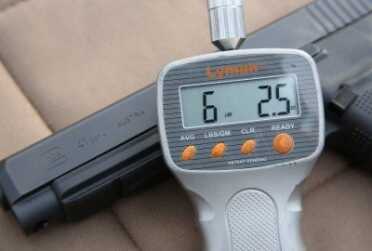 The trigger pull is in the normal range for Glocks, about 6 lbs. with a crisp break at the end. 