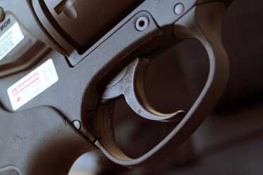 The trigger on the DAO Bodyguard is curved and radiused. The ergonomics help with the heavy pull.