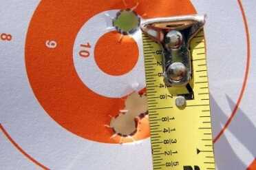 The 3 round group at 308 yards measured 1 1/8” or 0.37 moa center-to-center.