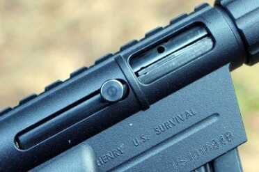 It is a simple blow-back design, and it works reliably, even when wet or dirty or fouled by the rimfire rounds.