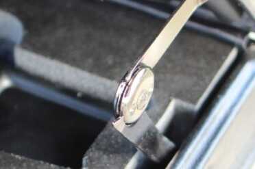 The case has adequate hinges that lock open.