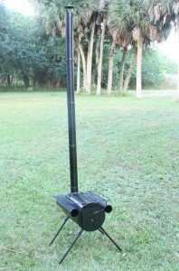 Prepping 101: The 0 Survival Woodstove The stove comes with four lengths of straight pipe and those two warmers for the sides.