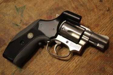 A Gun Light for a Revolver? The grip is larger to accommodate the battery.
