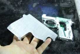 The blanks are forged off site, and the CNC makes the cuts and holes that turn it into a firearm. 