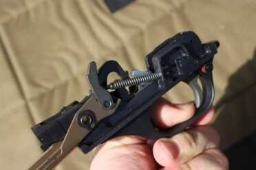 Benelli M4 Raven Stock from ATI The trigger on the M4 is a work of art.